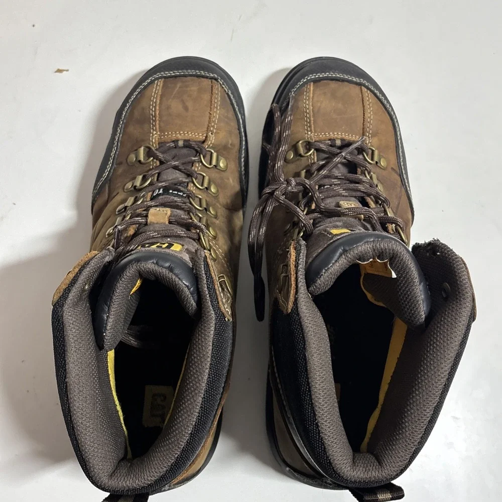 Caterpillar Men's 11.5 Threshold WP Steel Toe Work Boot Brown